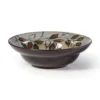 Rustic Leaves Set of 4 Rim Soup Cereal Bowls