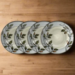 Rustic Leaves Set of 4 Salad Plates