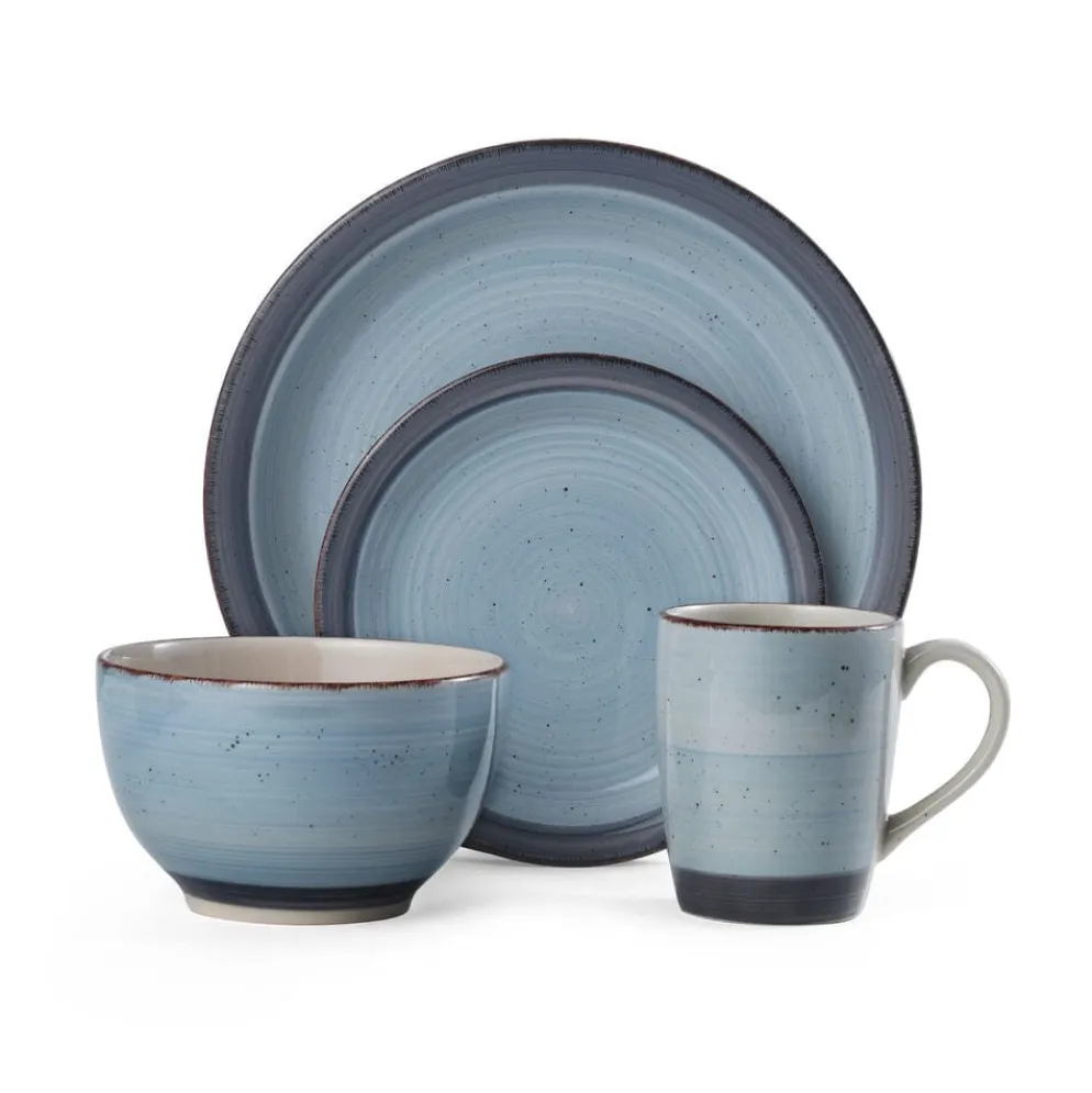 Sadie Blue 16 Piece Dinnerware Set, Service for 4