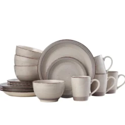 Sadie Cream 16 Piece Dinnerware Set, Service for 4