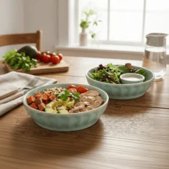Sage Green Set of 2 Pasta Bowls