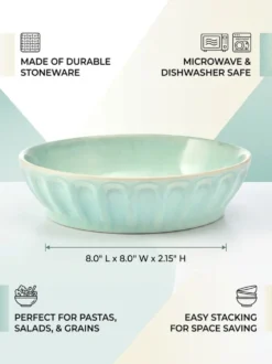 Sage Green Set of 2 Pasta Bowls