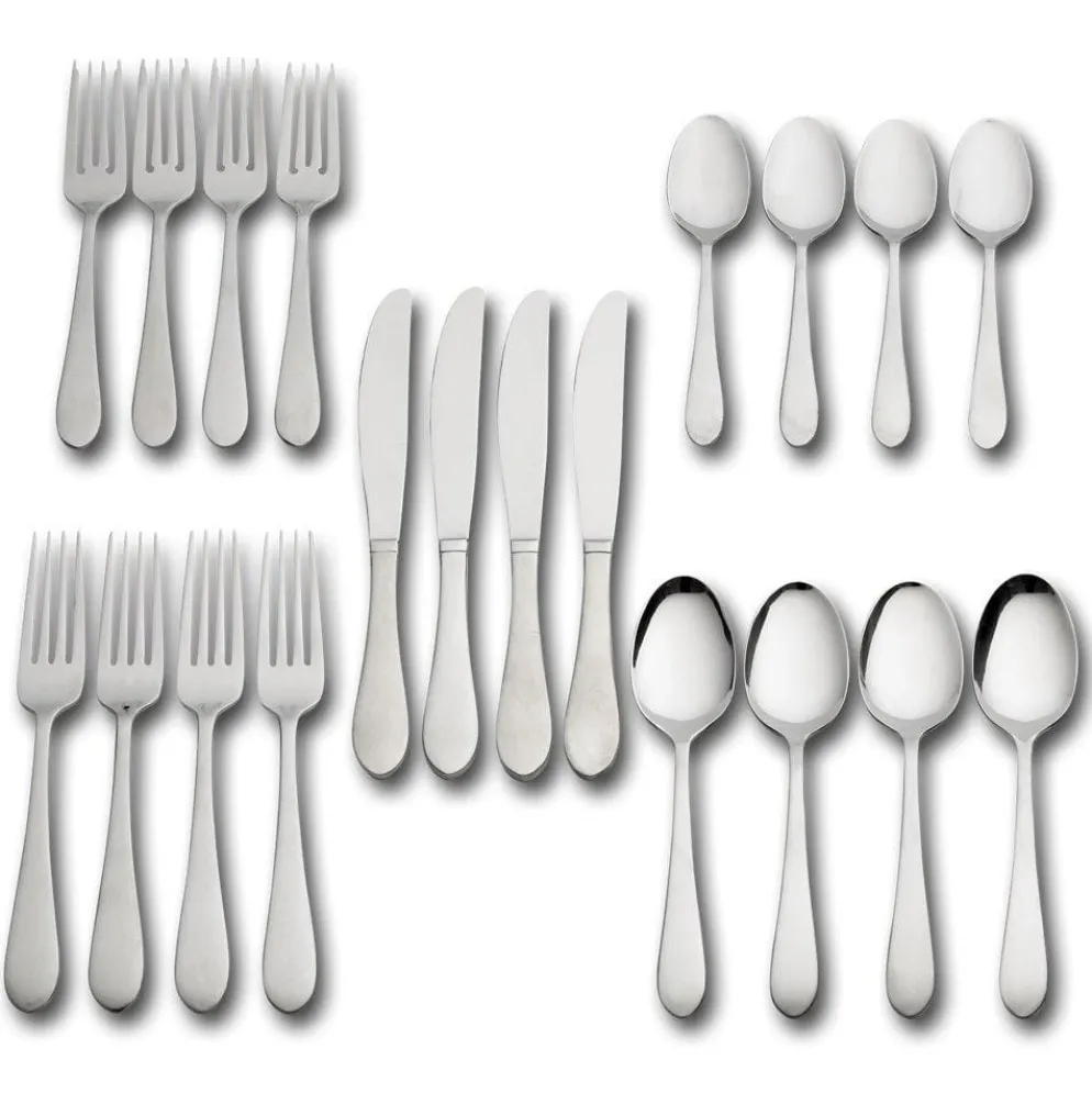 Salisbury Satin 20 Piece Flatware Set, Service for 4