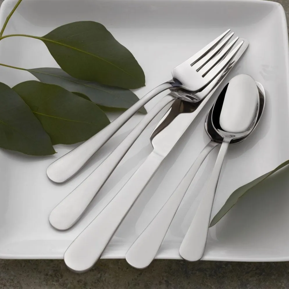 Satin Symmetry 42 Piece Flatware Set, Service for 8