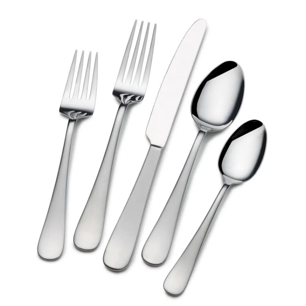 Satin Symmetry 42 Piece Flatware Set, Service for 8