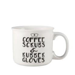 Sentiment Mugs Coffee Scrubs and Rubber Gloves Mug