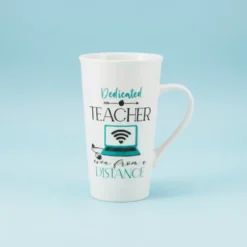 Sentiment Mugs Dedicated Teacher From Distance Latte Mug
