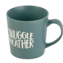 Sentiment Mugs Green Snuggle Weather Mug
