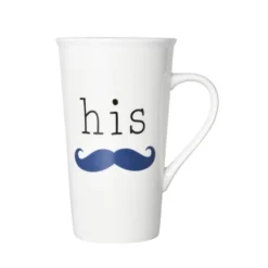 Sentiment Mugs His Mustache Latte Mug