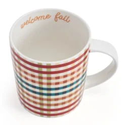 Sentiment Mugs Plaid Pumpkin