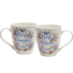 Sentiment Mugs Set of 2 Best Daughter Best Mom Ever Mugs