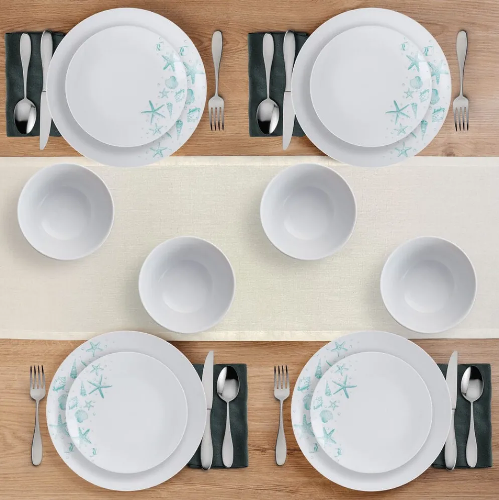 Tahiti 12 Piece Dinnerware Set, Service for 4