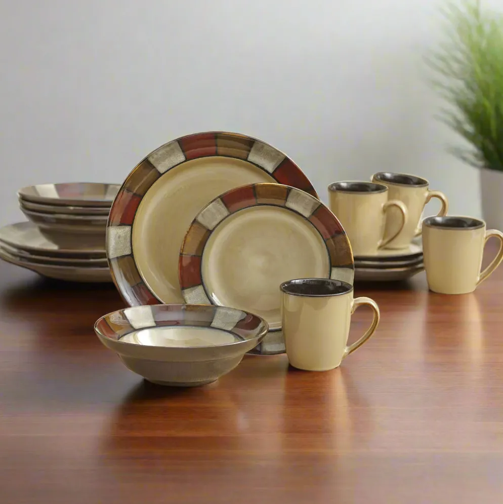 Taos 16 Piece Dinnerware Set, Service for 4