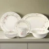 Tea Rose 32 Piece Dinnerware Set Service for 8 with Serveware