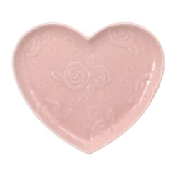 Tea Rose Pink Heart Shaped Plate