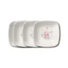 Tea Rose Set of 4 Appetizer Plates