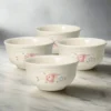 Tea Rose Set of 4 Dessert Bowls