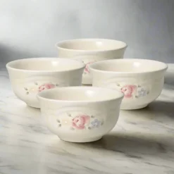 Tea Rose Set of 4 Dessert Bowls