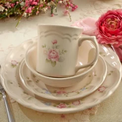 Tea Rose Set of 4 Mugs