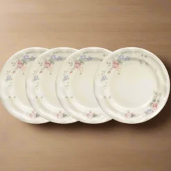 Tea Rose Set of 4 Salad Plates