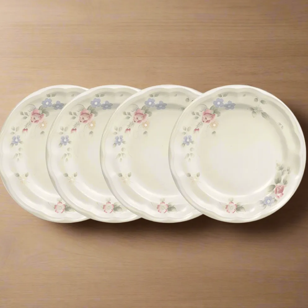 Tea Rose Set of 4 Salad Plates