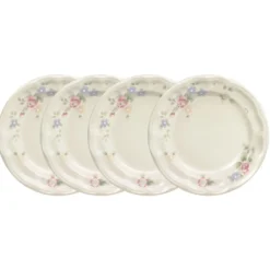 Tea Rose Set of 4 Salad Plates