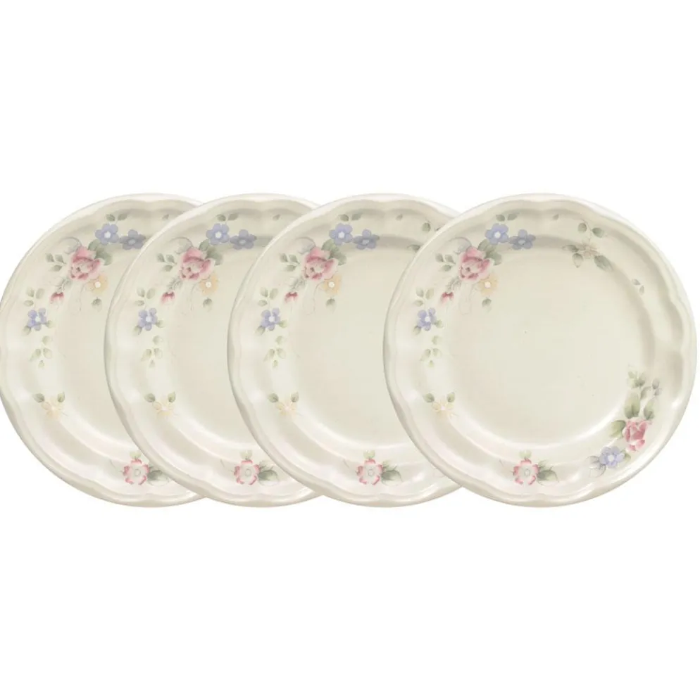 Tea Rose Set of 4 Salad Plates