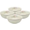 Tea Rose Set of 4 Soup Cereal Bowls