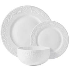 Textured Charm 24 Piece Dinnerware Set, Service for 8