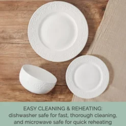 Textured Charm 24 Piece Dinnerware Set, Service for 8