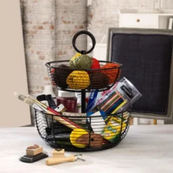 3 Tier Round Wrap Basket