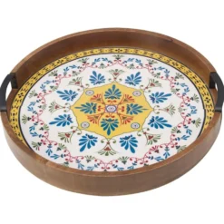 Tile Design Lazy Susan Serve Tray
