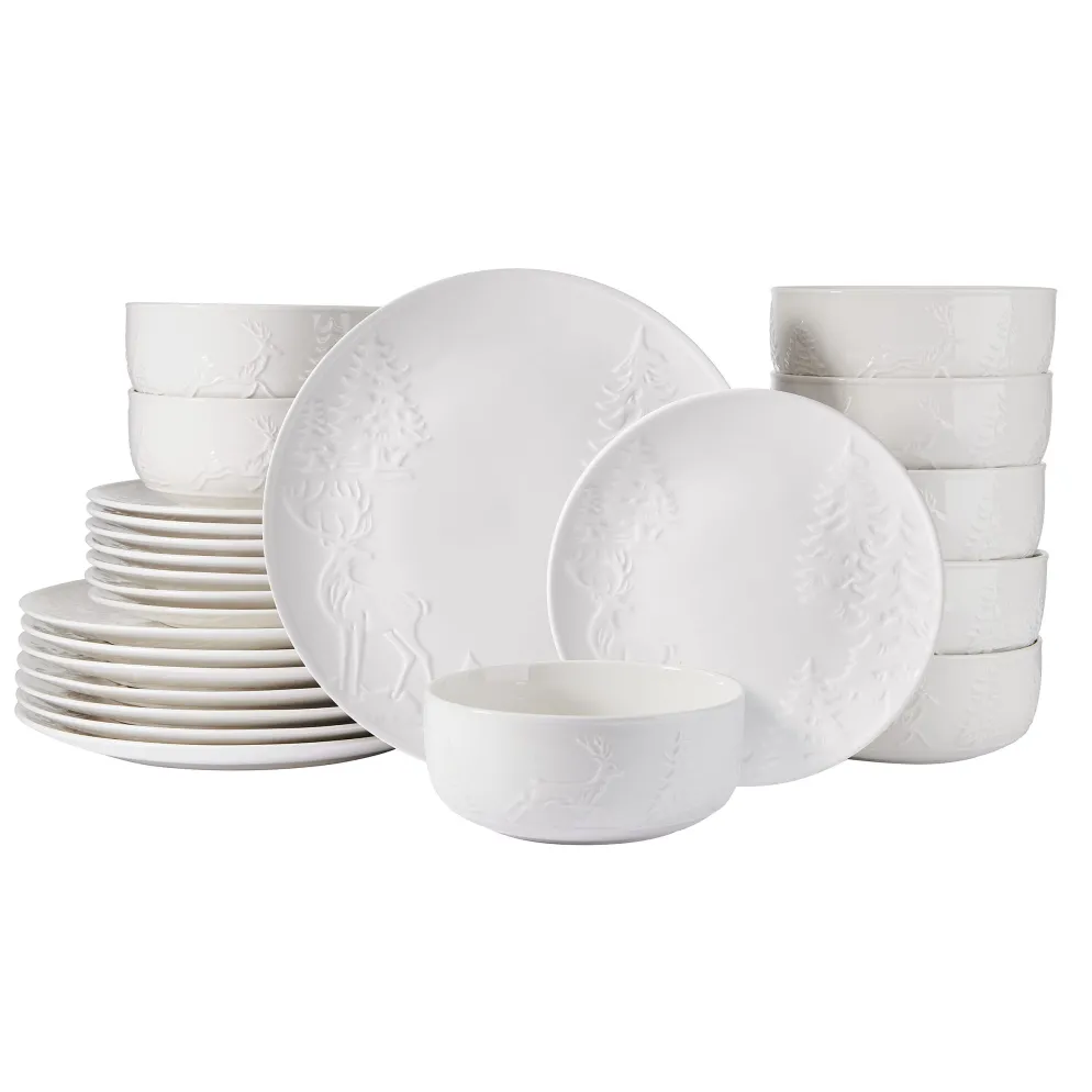 Trailside Retreat 24 Piece Dinnerware Set, Service for 8