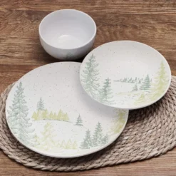 Tranquil Trails 12 Piece Dinnerware Set, Service for 4