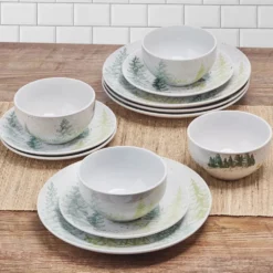 Tranquil Trails 12 Piece Dinnerware Set, Service for 4