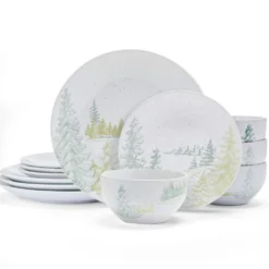 Tranquil Trails 12 Piece Dinnerware Set, Service for 4