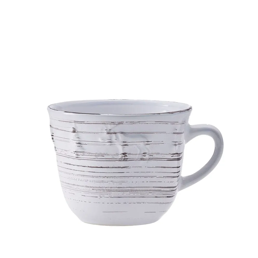 Trellis Lodge White 16 Piece Dinnerware Set, Service for 4