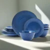 Trellis Rooster Blue 12 Piece Set, Service for 4