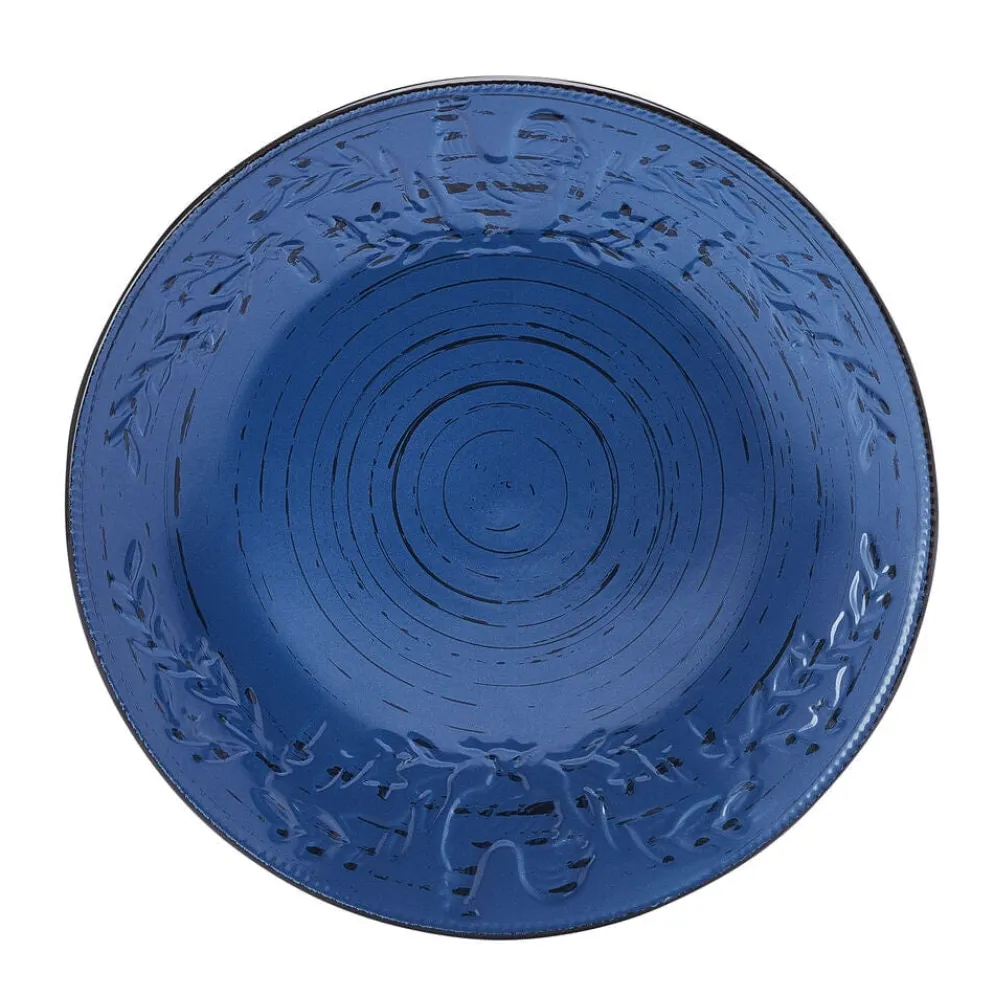 Trellis Rooster Blue 12 Piece Set, Service for 4