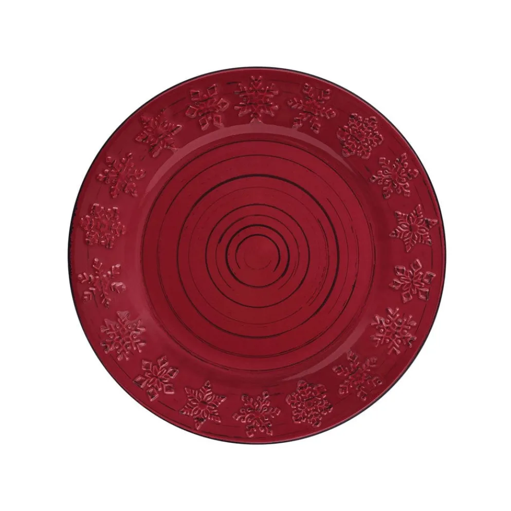 Trellis Snowflakes 12 Piece Dinnerware Set, Service for 4