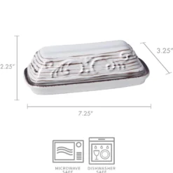 Trellis White Covered Butter Dish