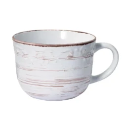 Trellis White Jumbo Soup Mug