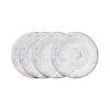 Trellis White Set of 4 Appetizer Plates