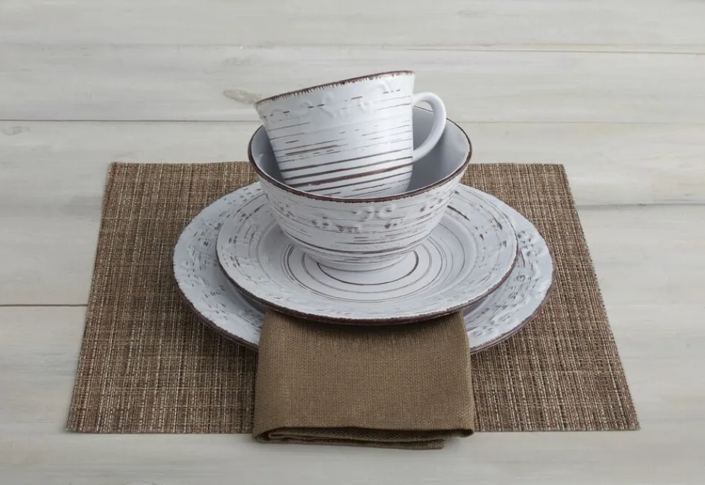 Trellis White Set of 4 Salad Plates