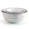 Trellis White Set of 3 Serving Bowls