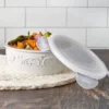 Trellis White Storage Bowl with Lid