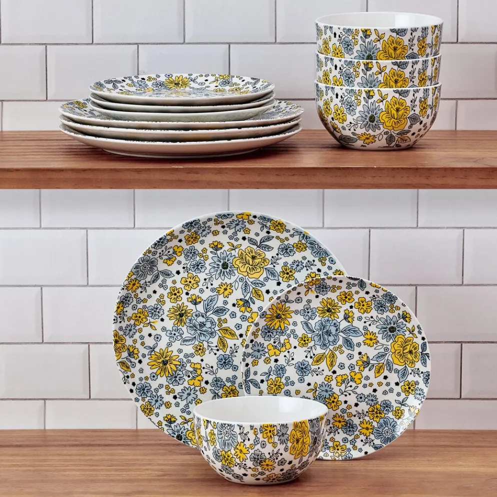 Vibrant Garden 12 Piece Dinnerware Set, Service for 4