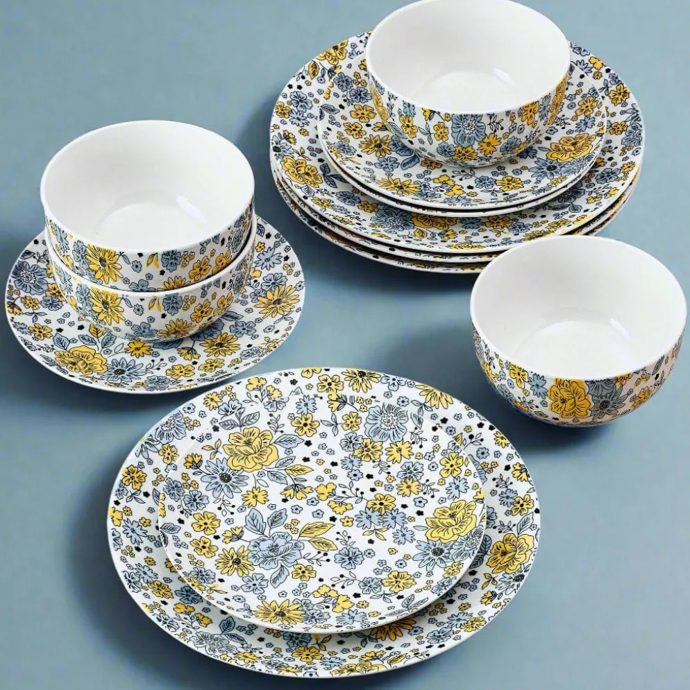 Vibrant Garden 12 Piece Dinnerware Set, Service for 4
