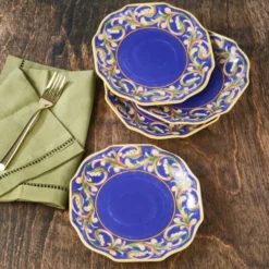 Villa della Luna® Set of 4 Blue Salad Plates