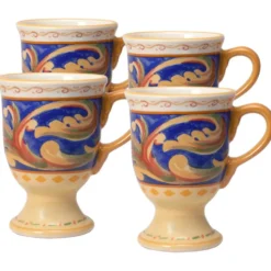 Villa della Luna® Set of 4 Pedestal Mugs